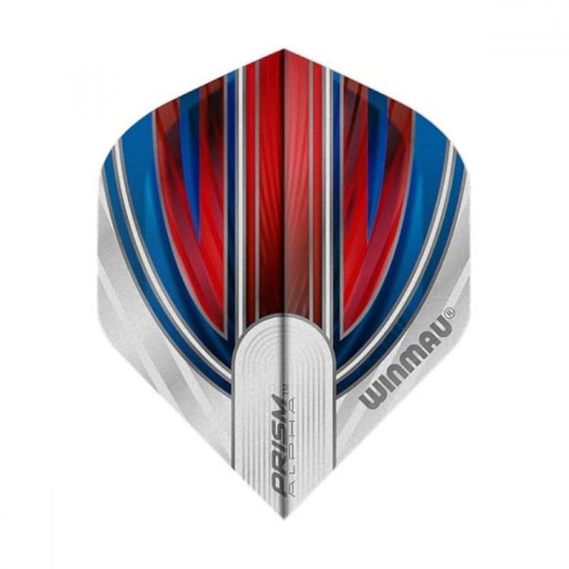 Winmau Prism Alpha Red & White Extra Thick Dart Flights - 1 Set per Pack (3 Flights in Total) - Image 1
